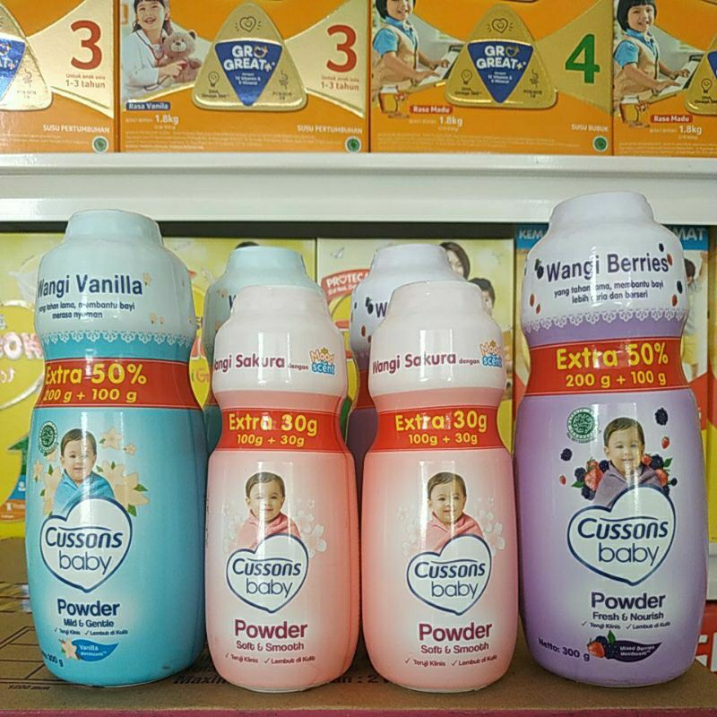 CUSSONS BABY POWDER 200+100GR / BEDAK BAYI CUSSONS