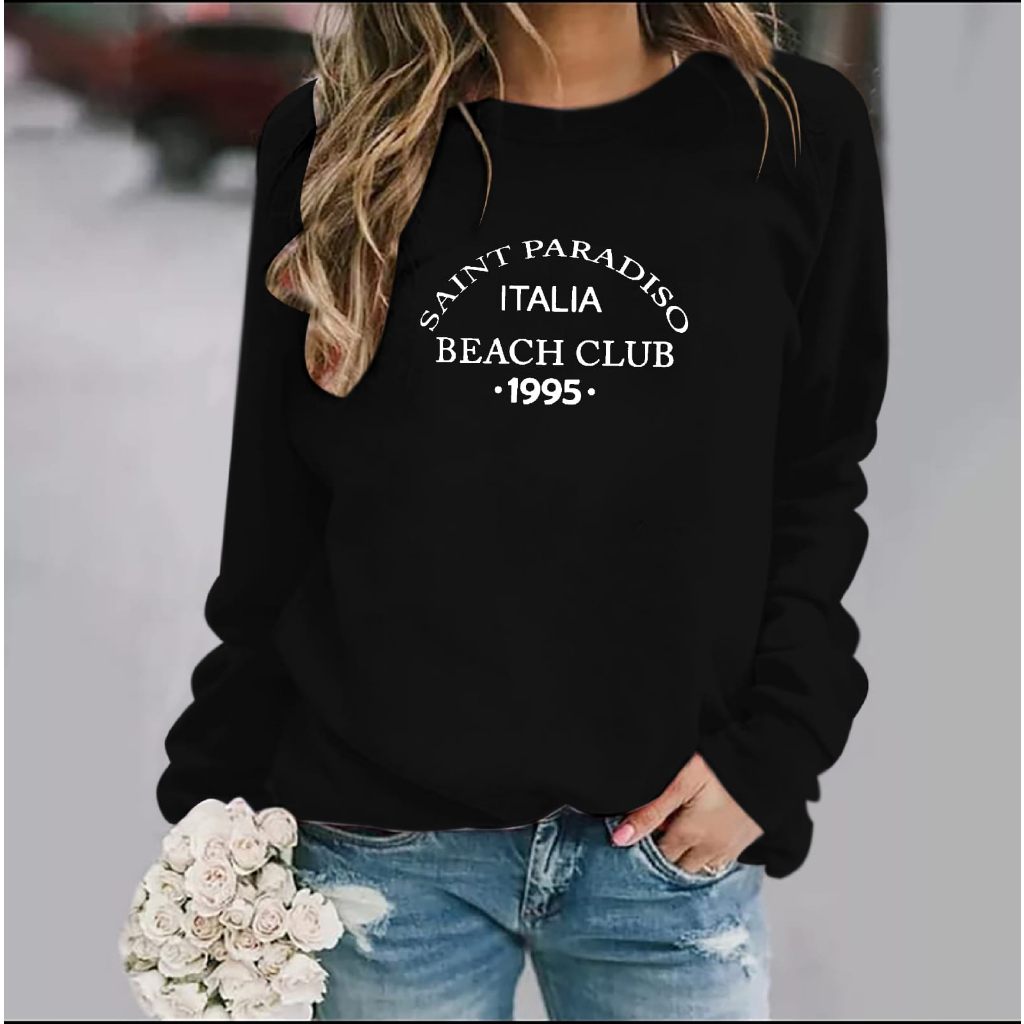 BISA COD_BAJU ATASAN TRENDY BEACH CLUB GIRL TERBARU-KAOS DISTRO CEWEK KEREN LENGAN PANJANG MASA KINI DAN TERLARIS