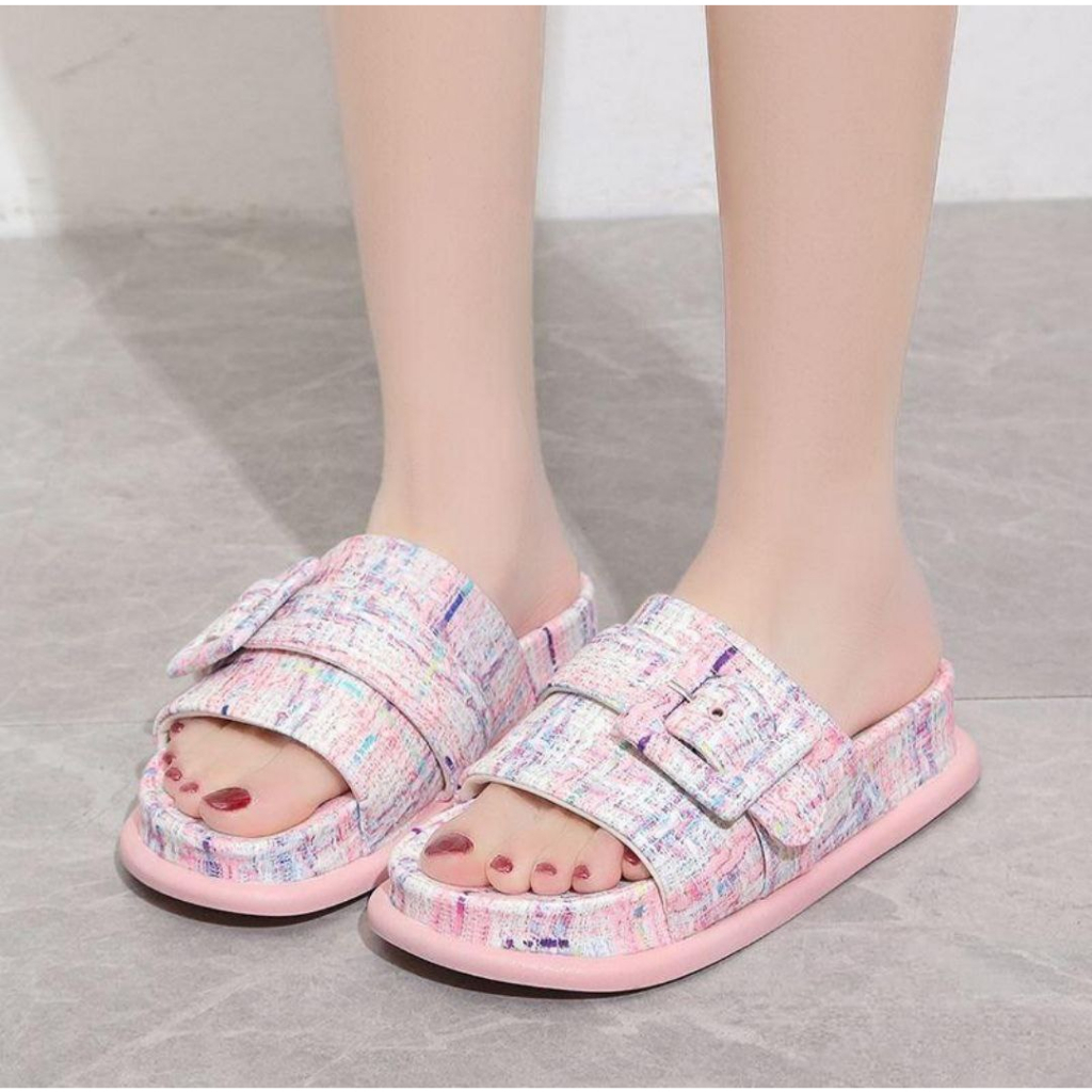 8800 Sandal Rumah Sendal Slop Wanita Fashion Import COMFY Flip Flop Bisa COD (With Box)