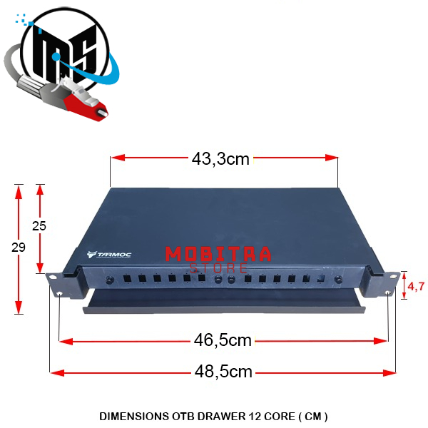 Fiber Optic OTB 12 Core SC | 1U Drawer ODF OTB 12 Core Kosong