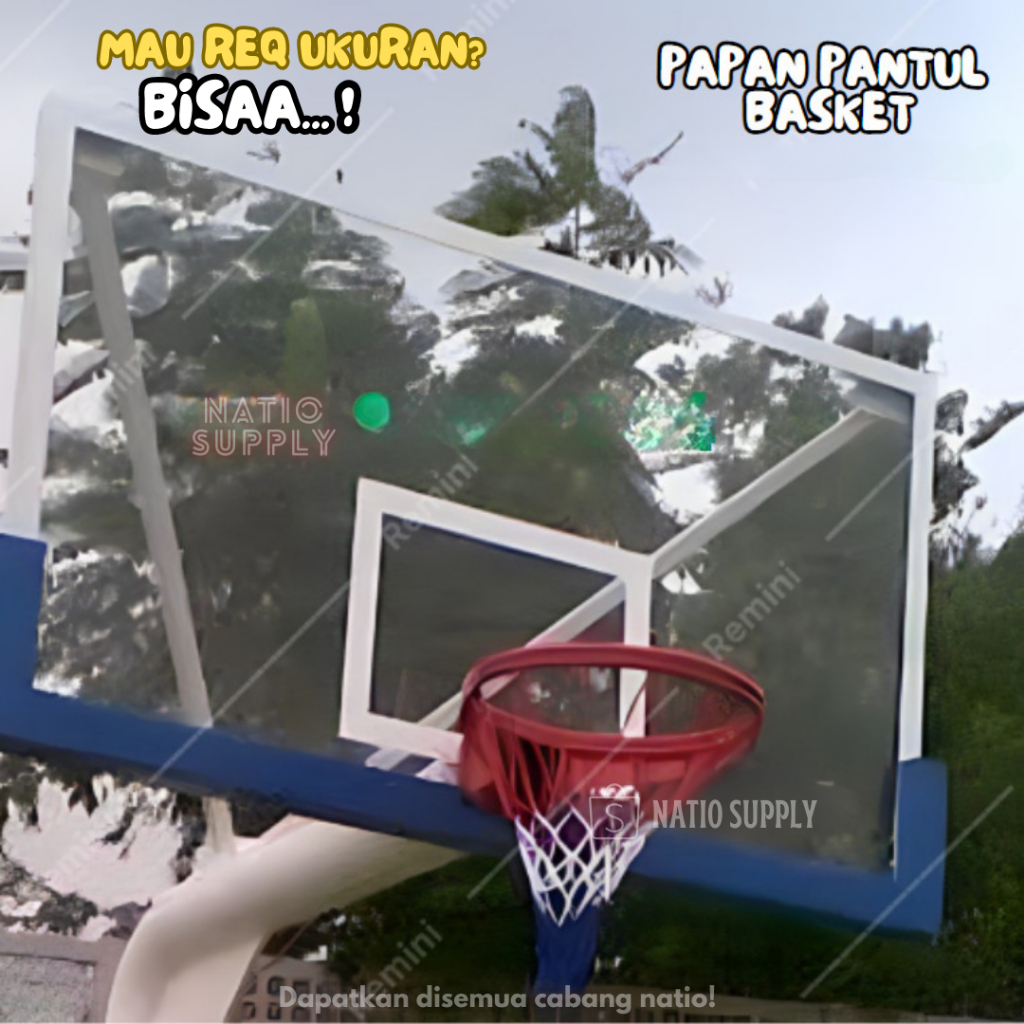Papan Pantul Basket Akrilik Ukuran 15mm 120x180cm – R2B