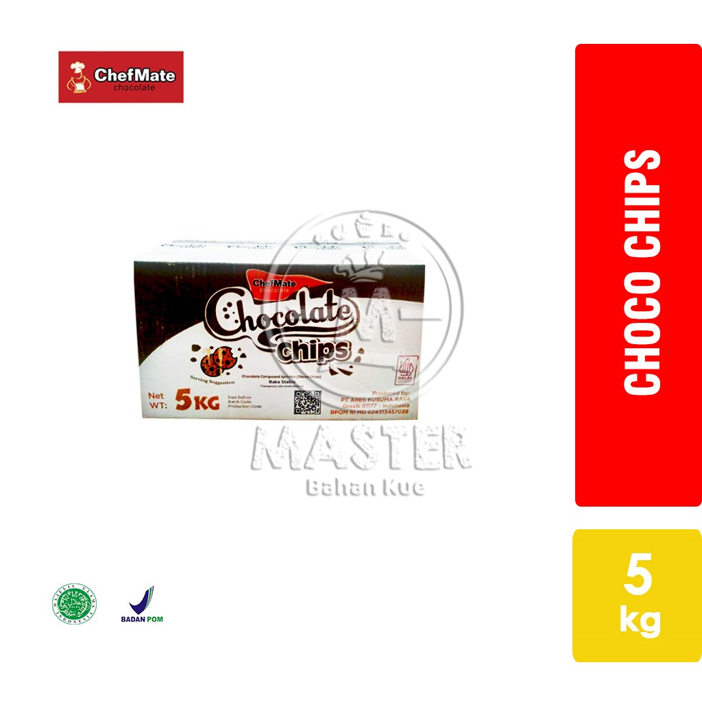 

Chocochip Chefmate Chocolate Chips Coklat [Dus 5kg]