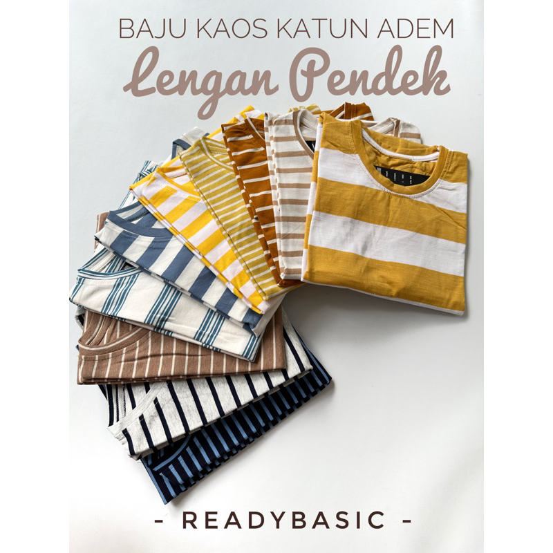 READYBASIC- BAJU KAOS WANITA LENGAN PENDEK ANEKA MOTIF