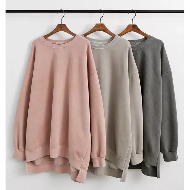 Loong Sweater Batwing XXXL Oversize Basic Oblong Wanita - Sweater Wanita Bigsize Jumbo