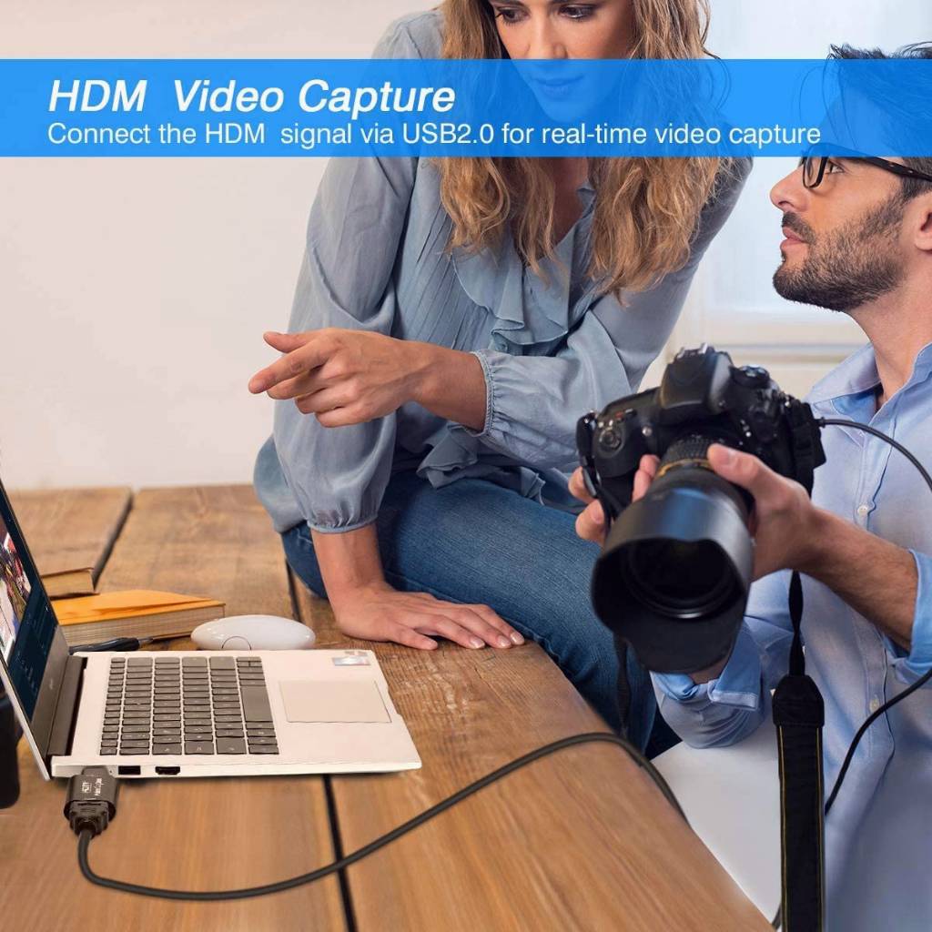 Actual【COD】Video Capture Card  Hd 1080p Untuk Merekam Video Dan Dslr