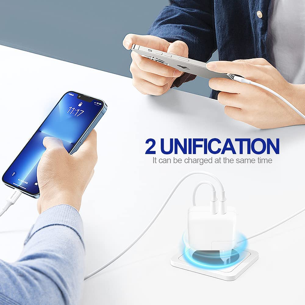 POWER ADAPTER 35W USB-C DUAL PORT ORIGINAL GREENPEEL ADAPTOR 35 WATT