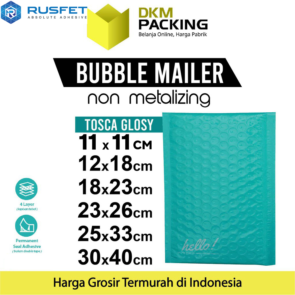 AMPLOP BUBBLE WRAP TOSCA RUSFET ENVELOPE BUBBLE BAG MAILER PREMIUM TERMURAH / SATUAN