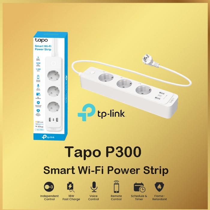 TP-LINK Tapo P300 Smart Wi-Fi Power Strip easy-to-use smart plug 18W