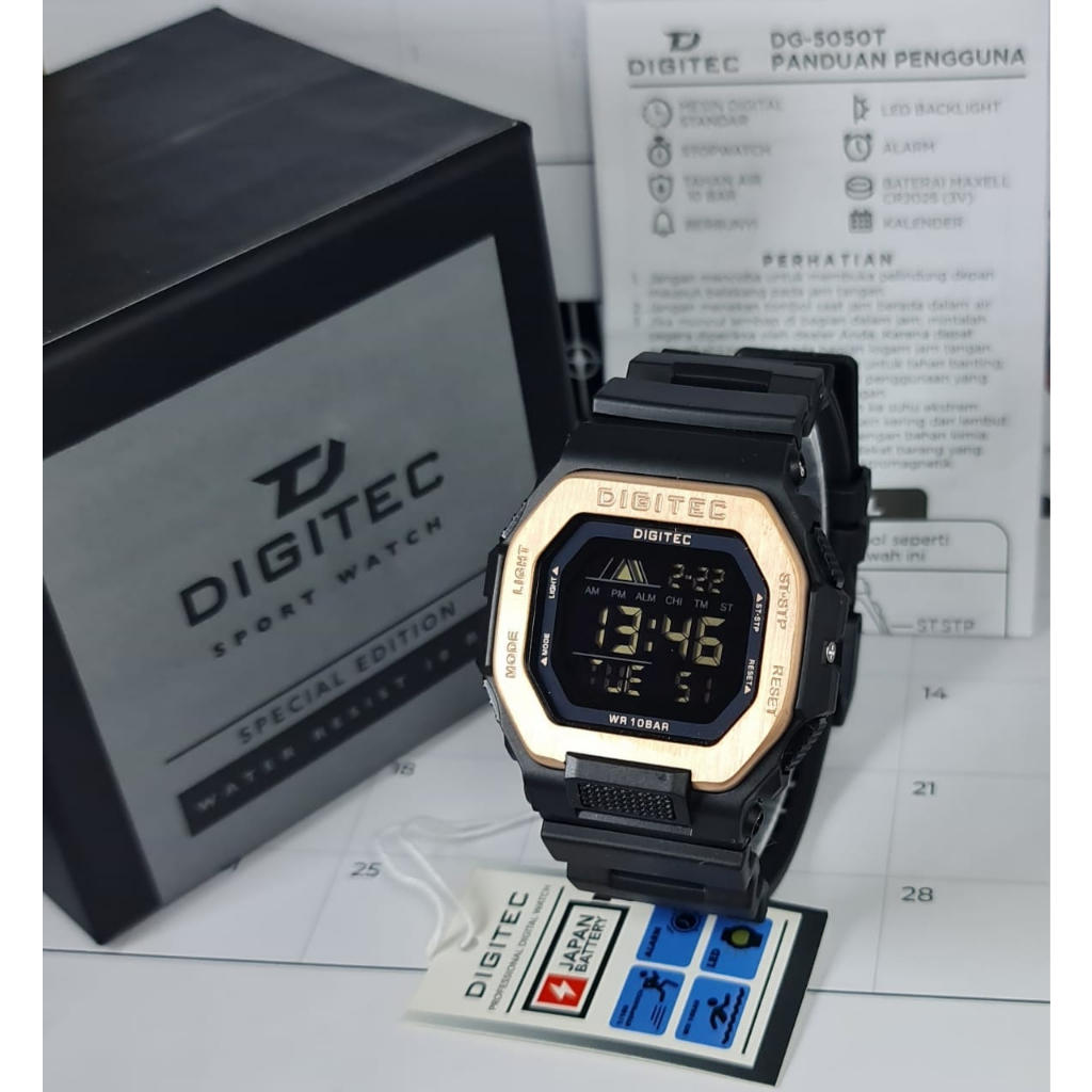 JAM TANGAN PRIA DIGITEC DG 5050T DG-5050T DG5050 ORIGINAL FREE BOX