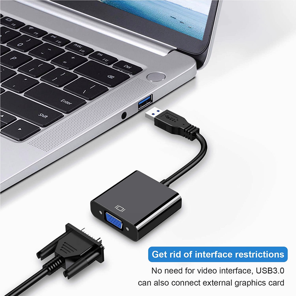 Actual【COD】Converter Kabel USB to VGA USB 3.0 Display USB TO