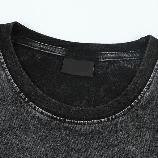 Print Washed T-shirt Kaos Lengan Pendek Oversize Retro Newspaper Korean Style Atasan Wanita