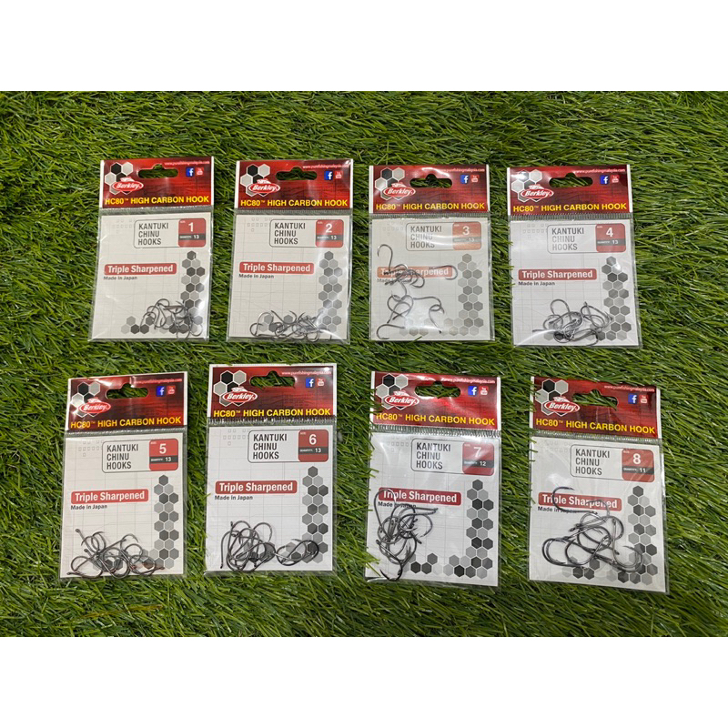 BERKLEY KANTUKI CHINU HOOKS HC80 HIGH CARBON KAIL PANCING BAGUS MURAH KUALITAS ATAS