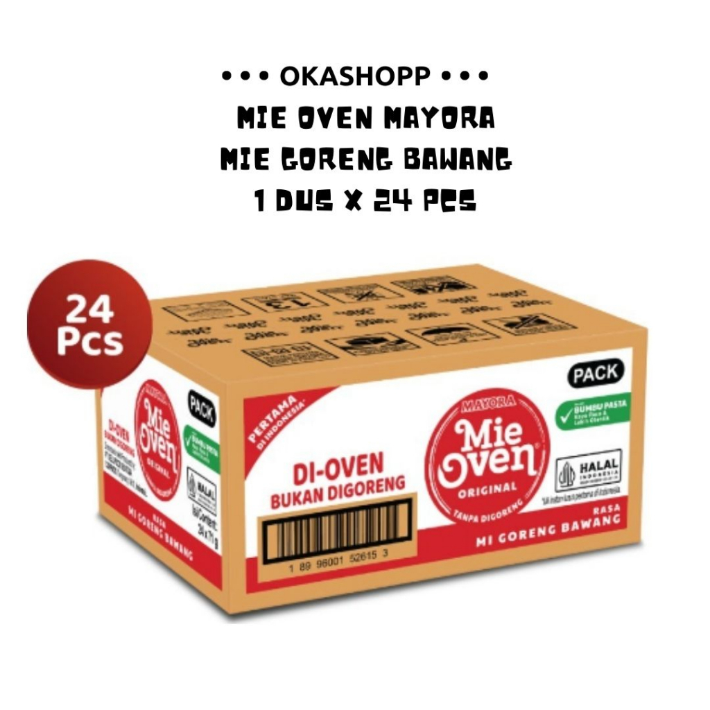 

Mayora Mie Oven Mie Goreng Bawang 1 Dus x 24 Pcs