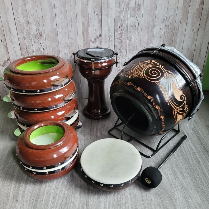 PROMO 1 Set Rebana Hadrah Paket Lengkap Komplit Fullset Siap Pakai Untuk Alat Musik Sholawatan