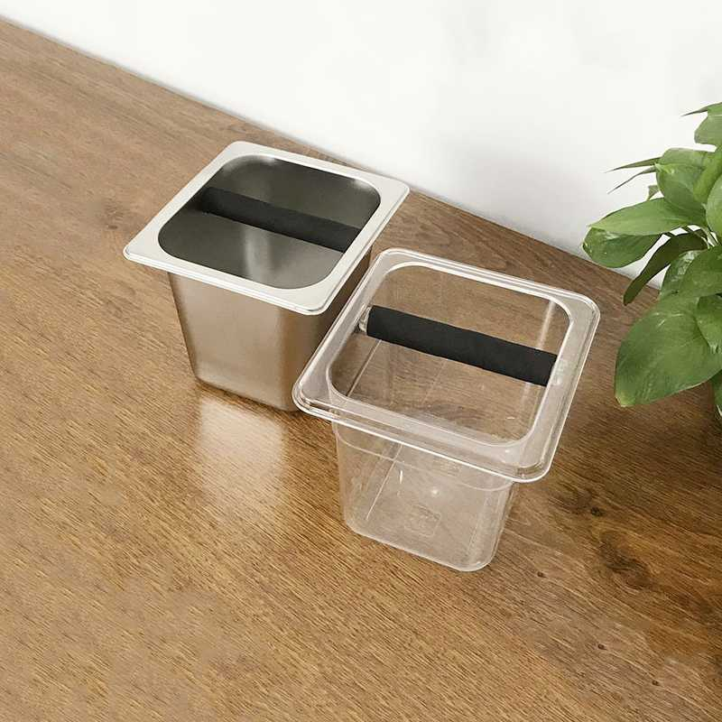 One Two Cups Wadah Ampas Kopi Espresso Knock Box Container Portable Kapasitas Besar Material Plastik PC Berkualitas