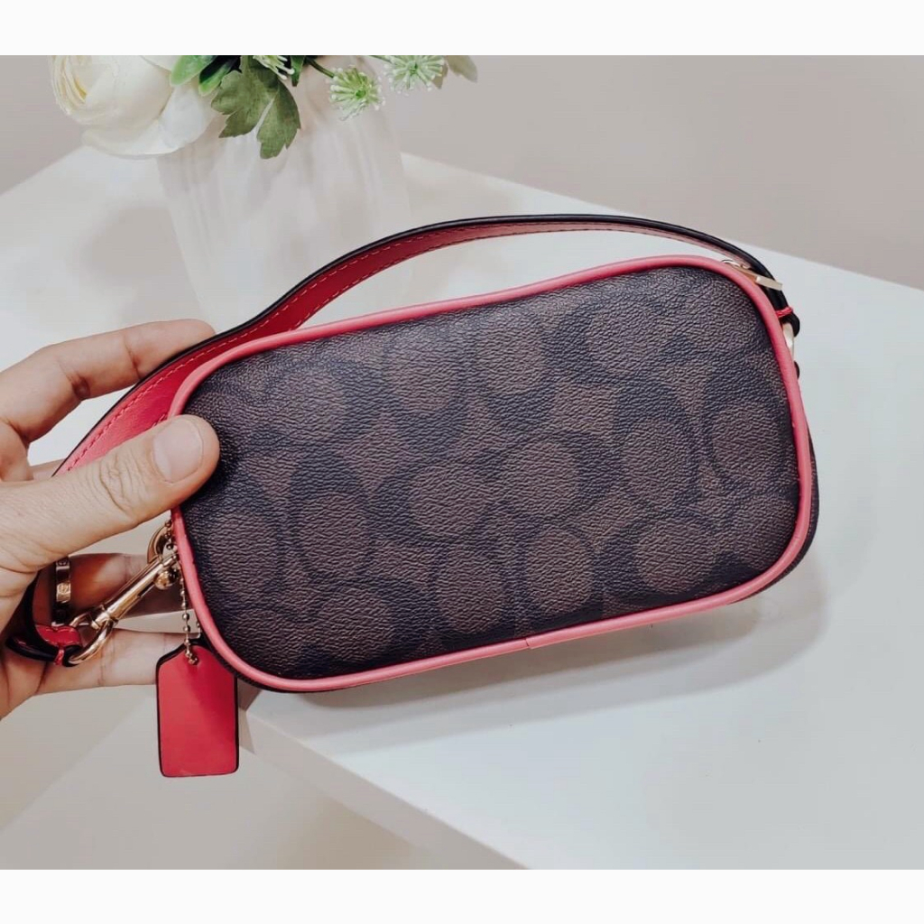 Coach Jamie Wristlet In Signature Canvas with Varsity Motif CB851