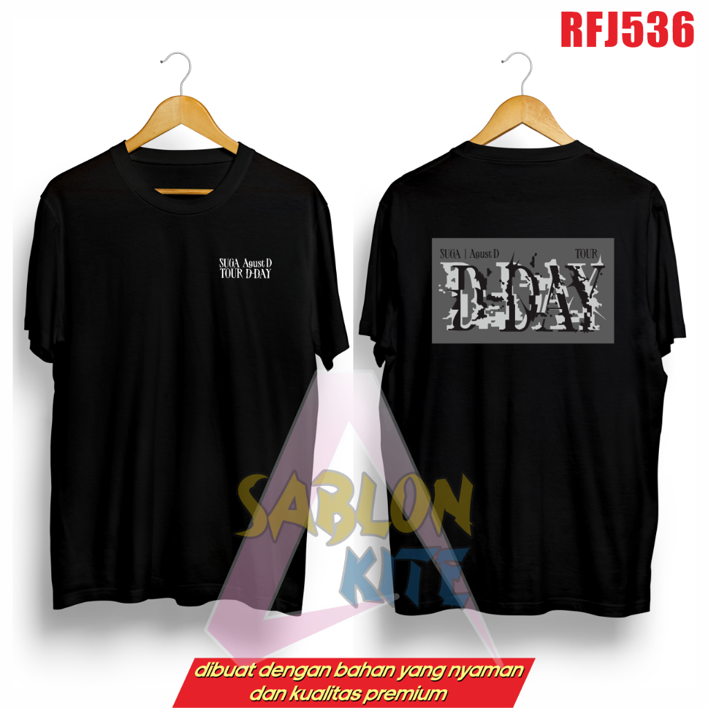 Gratis Fotocard ! Kaos Suga Agust D Dday tour kotak RFJ536