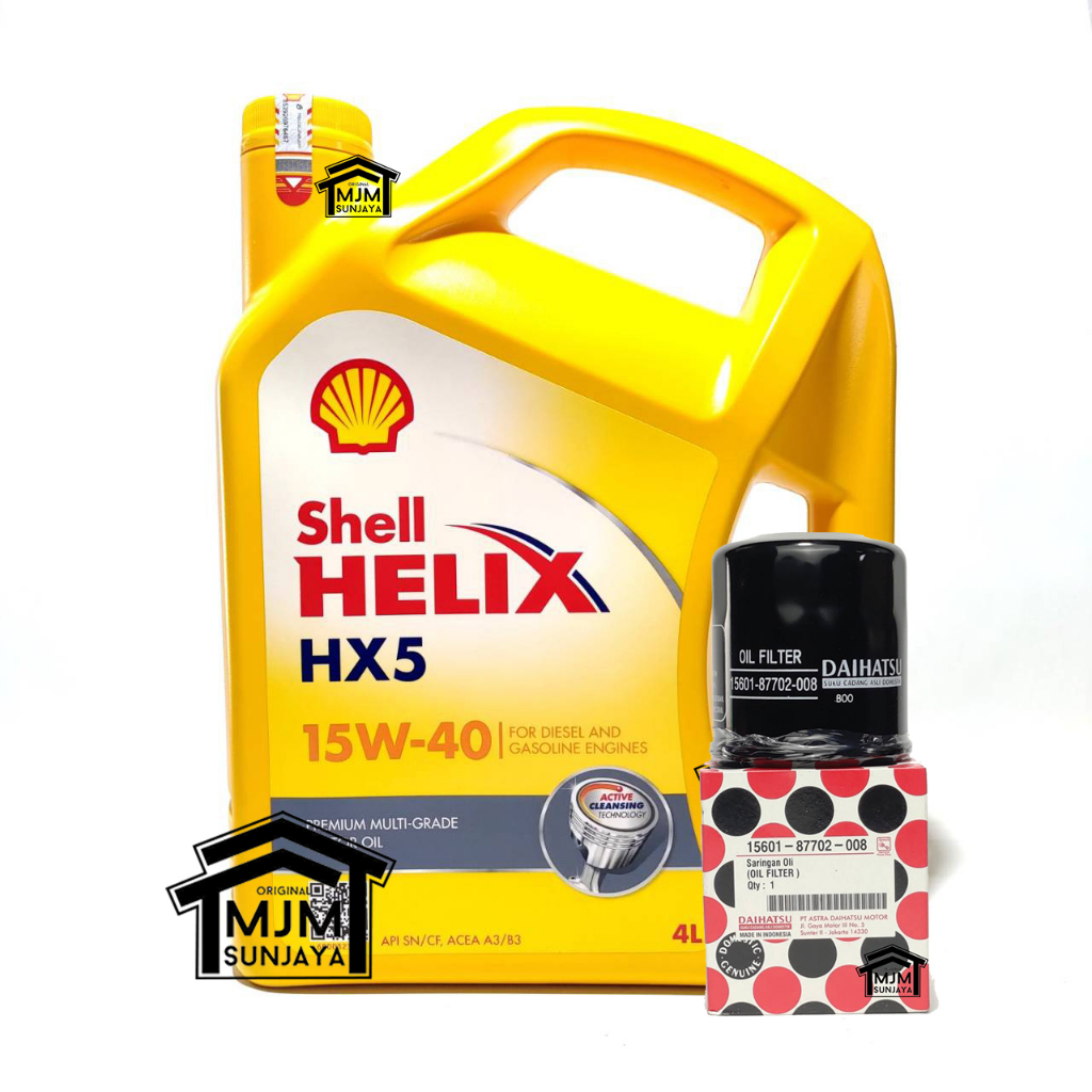 Paket Ganti Oli Mobil Shell HX5 4L Avanza Xenia Rush Granmax Terios Aspira