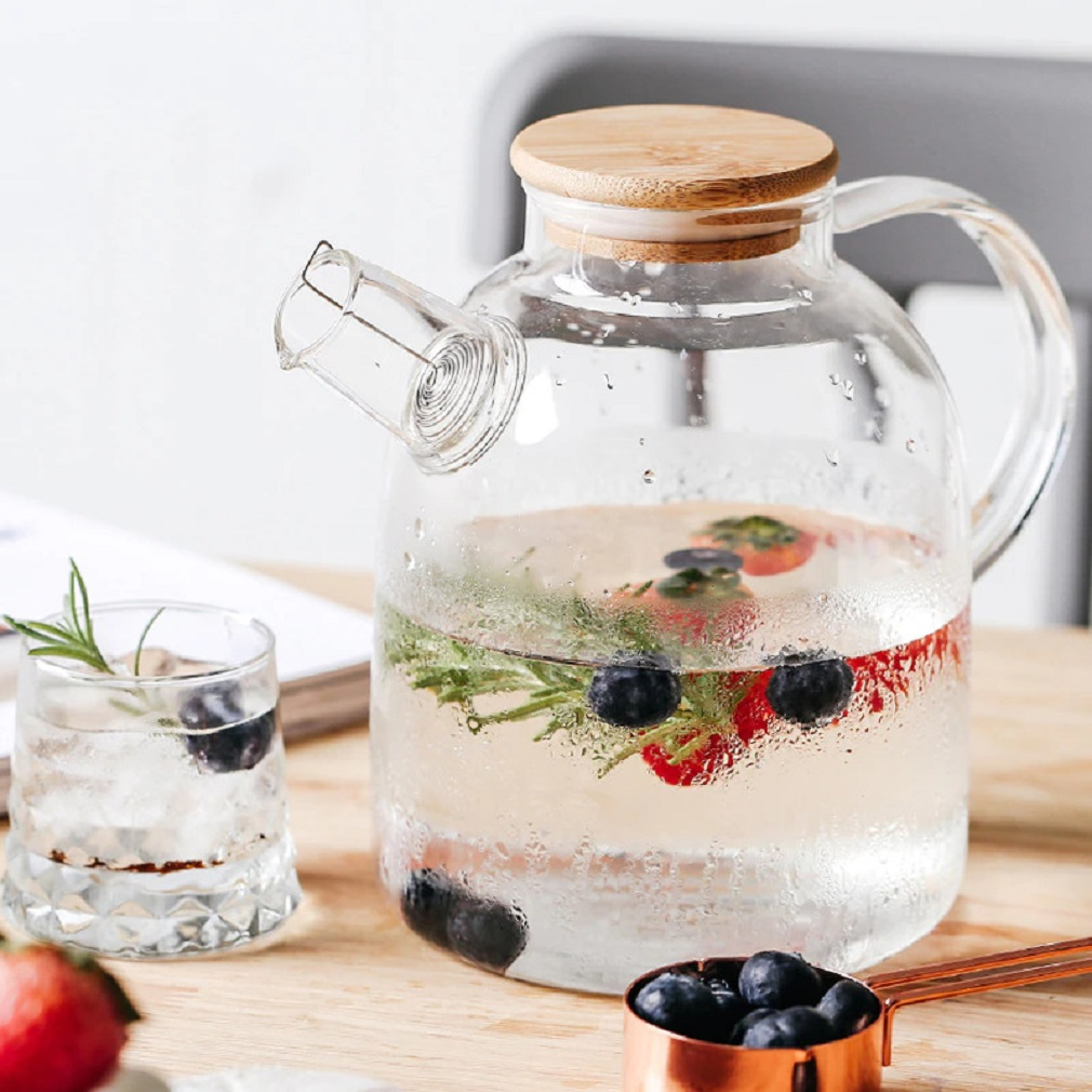 TEKO PITCHER TEKO KACA TAHAN PANAS/DINGIN BISA MASAK TEH/KOPI