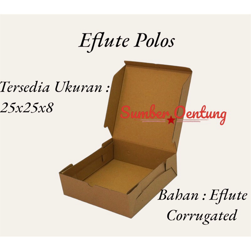 

DUS EFLUTE TEBAL POLOS 25x8CM SOUVENIR KARTON BOX KOTAK HAMPERS KUE