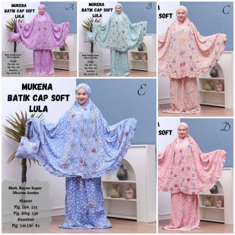 Mukena Batik Soft Dewasa, Mukena Encim, Mukena Jumbo Batik