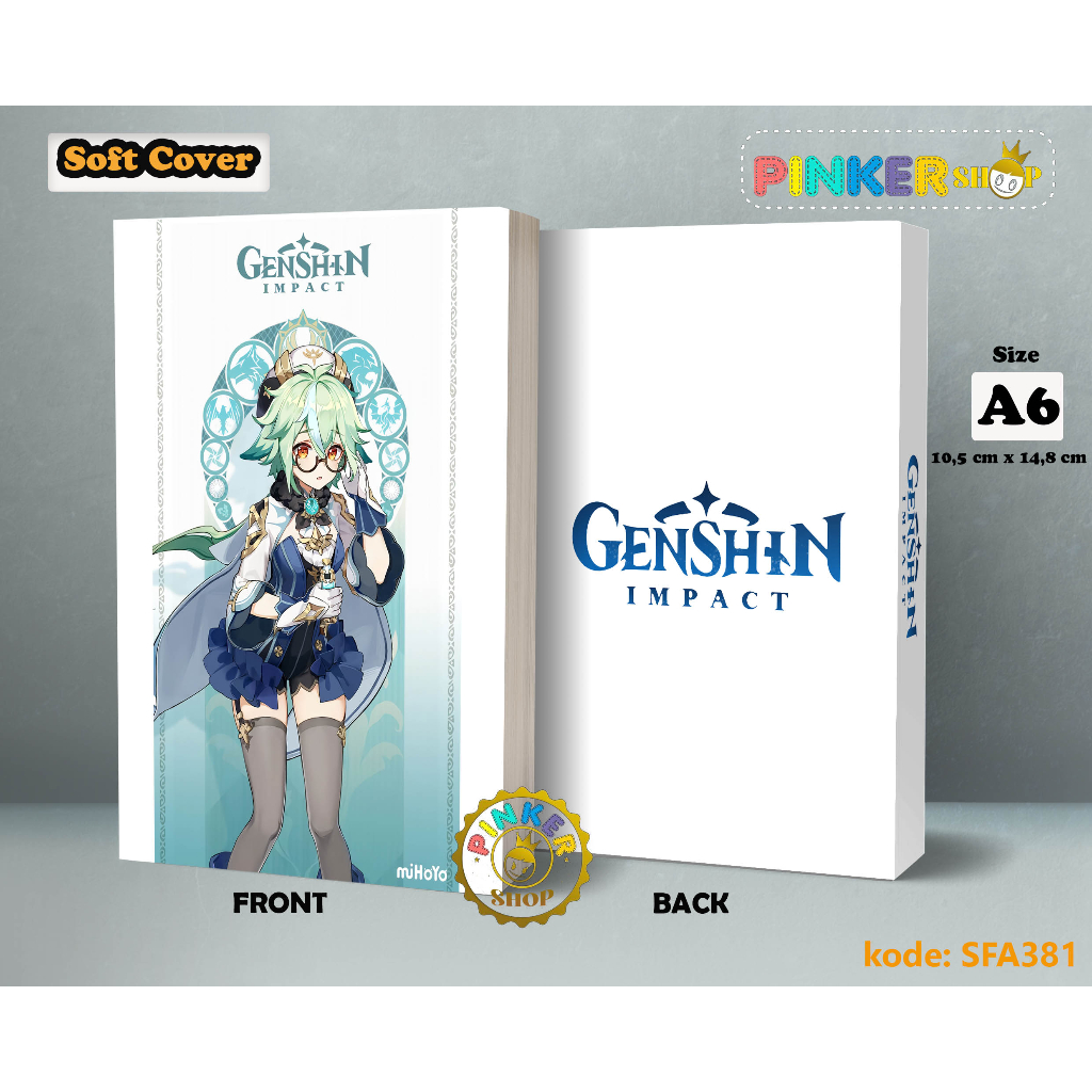 

(SFA381) Pocket Note Game Genshin Impact SUKROSE Softcover A6/A5 Buku Tulis catatan Notes Agenda Planner Jurnal