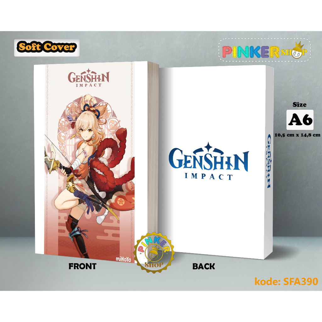 

(SFA390) Pocket Note Game Genshin Impact YOIMOYA Softcover A6/A5 Buku Tulis catatan Notes Agenda Planner Jurnal