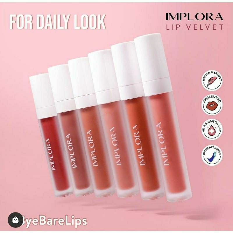 IMPLORA Lip Velvet 4,6gr | Lip Cream | Lipstik | Lipvelvet | Cream Matte LipVelvet LipCream LipMatte