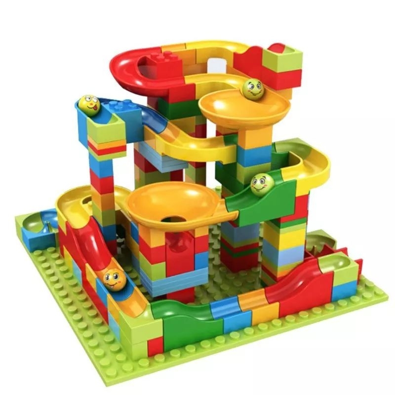 JOFESTORE88 X FerenHongXia MAINAN BALOK BRICKS 168 PCS MAINAN BALOK MARBLE RUN