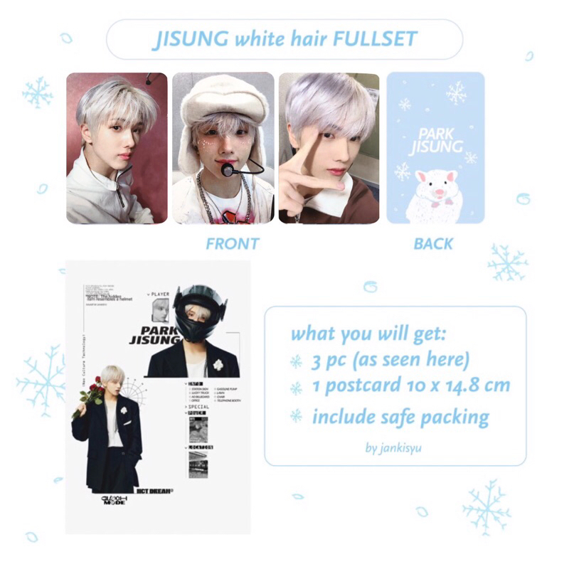 Jisung White Hair PC Photocard Set