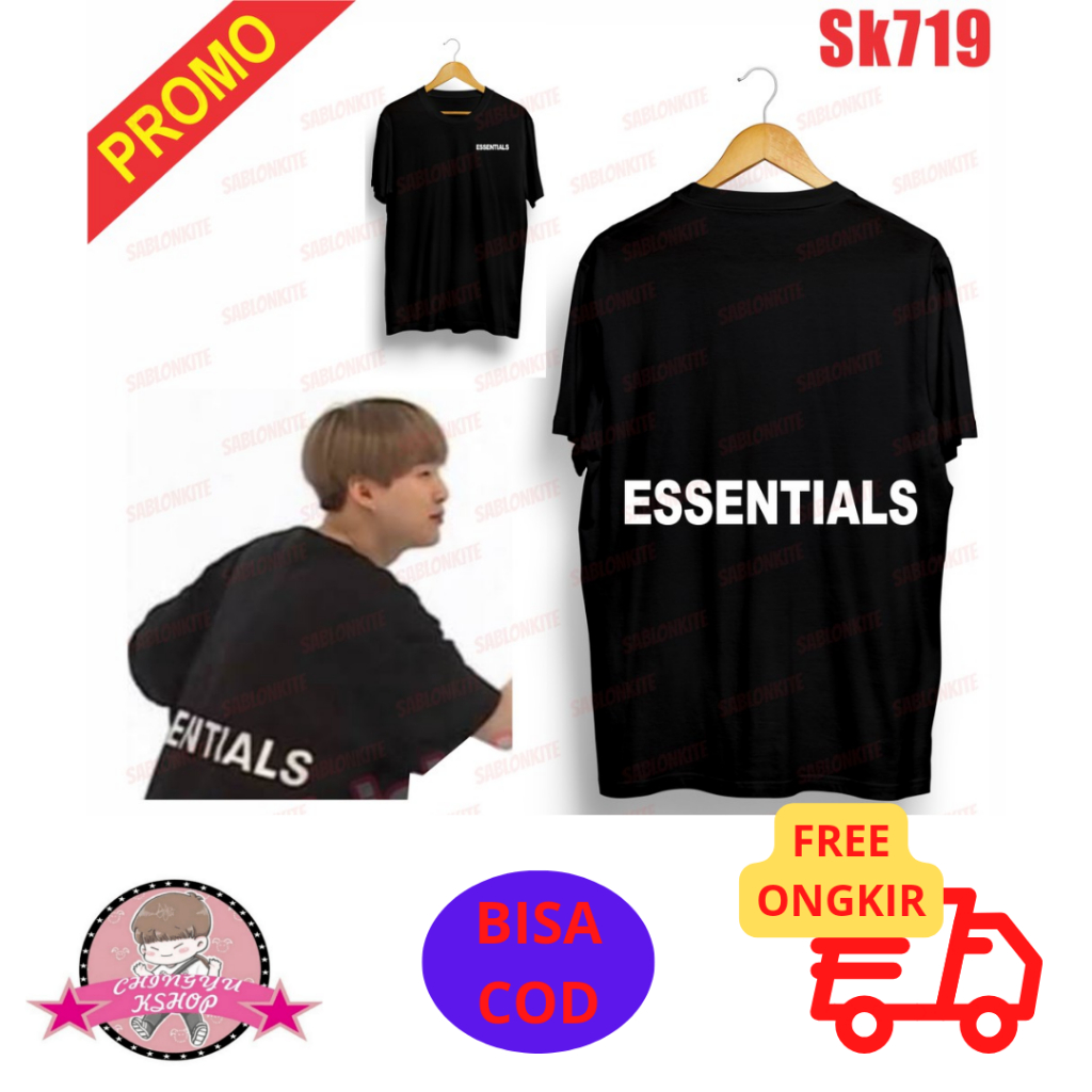 (SK719) BAJU KAOS BTS SUGA MIN YOONGI ESSENTIALS