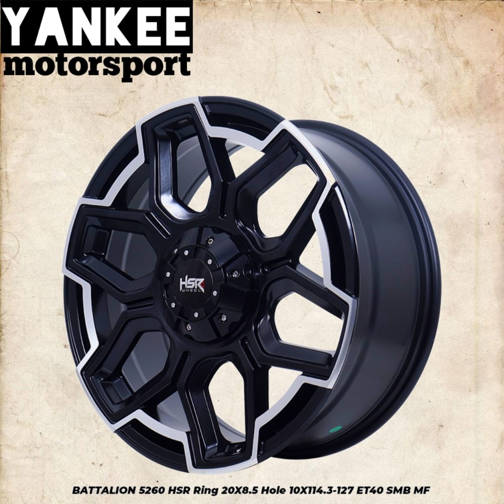 Velg Mobil Ring 20 HSR BATTALION untuk Captiva, Civic New, Accord New, CRV, Mazda 5 dll