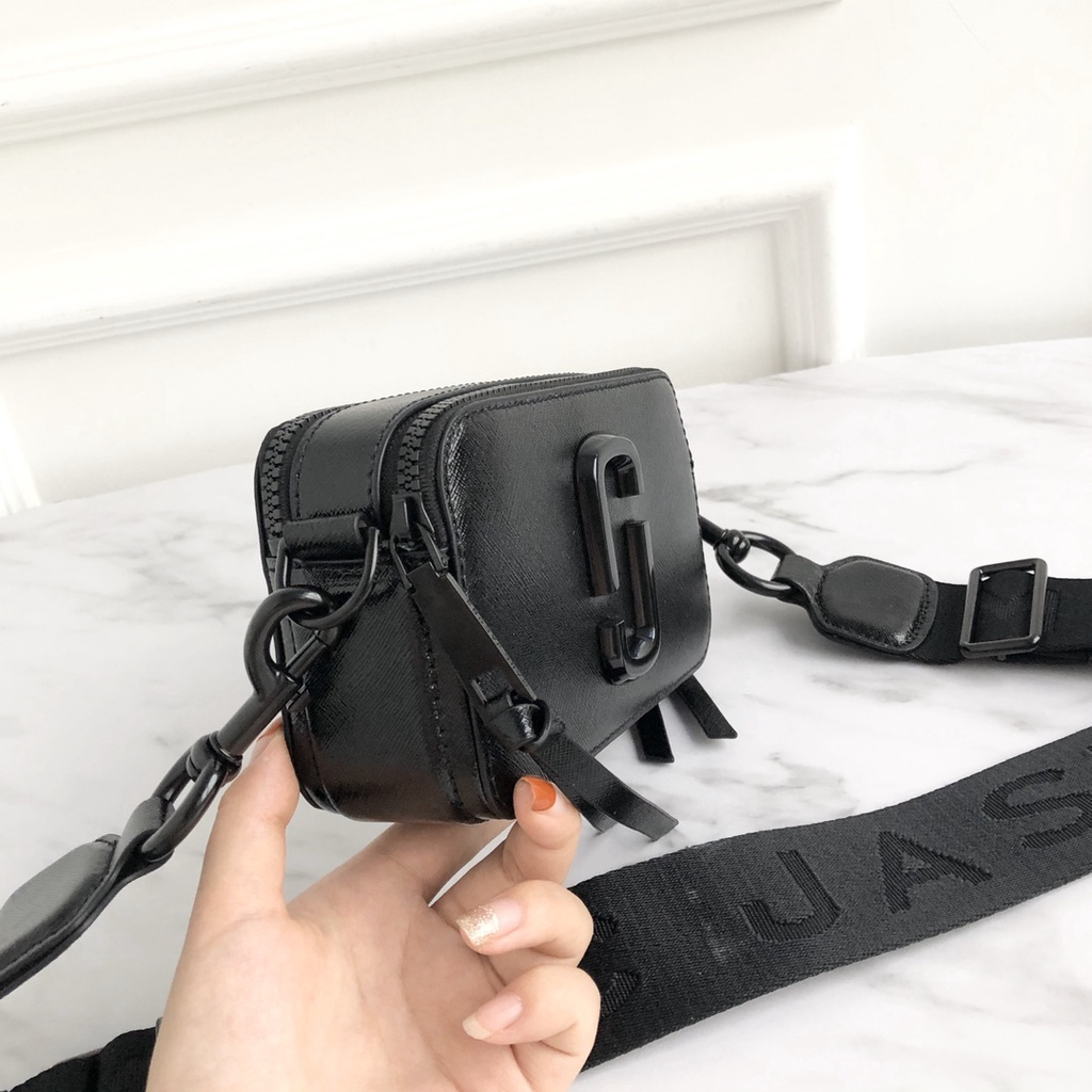 TAS WANITA BLACK HITAM CROSSBODY TAS SELEMPANG SHOULDER BAG / TAS KULIT WANITA / CAMERA BAG