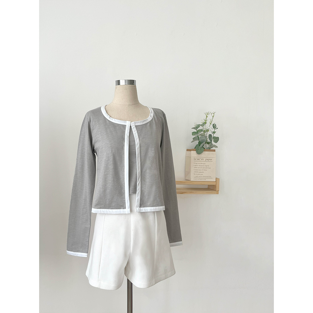 Kadaka T-0420 Tanktop Set with Cardigan Crop