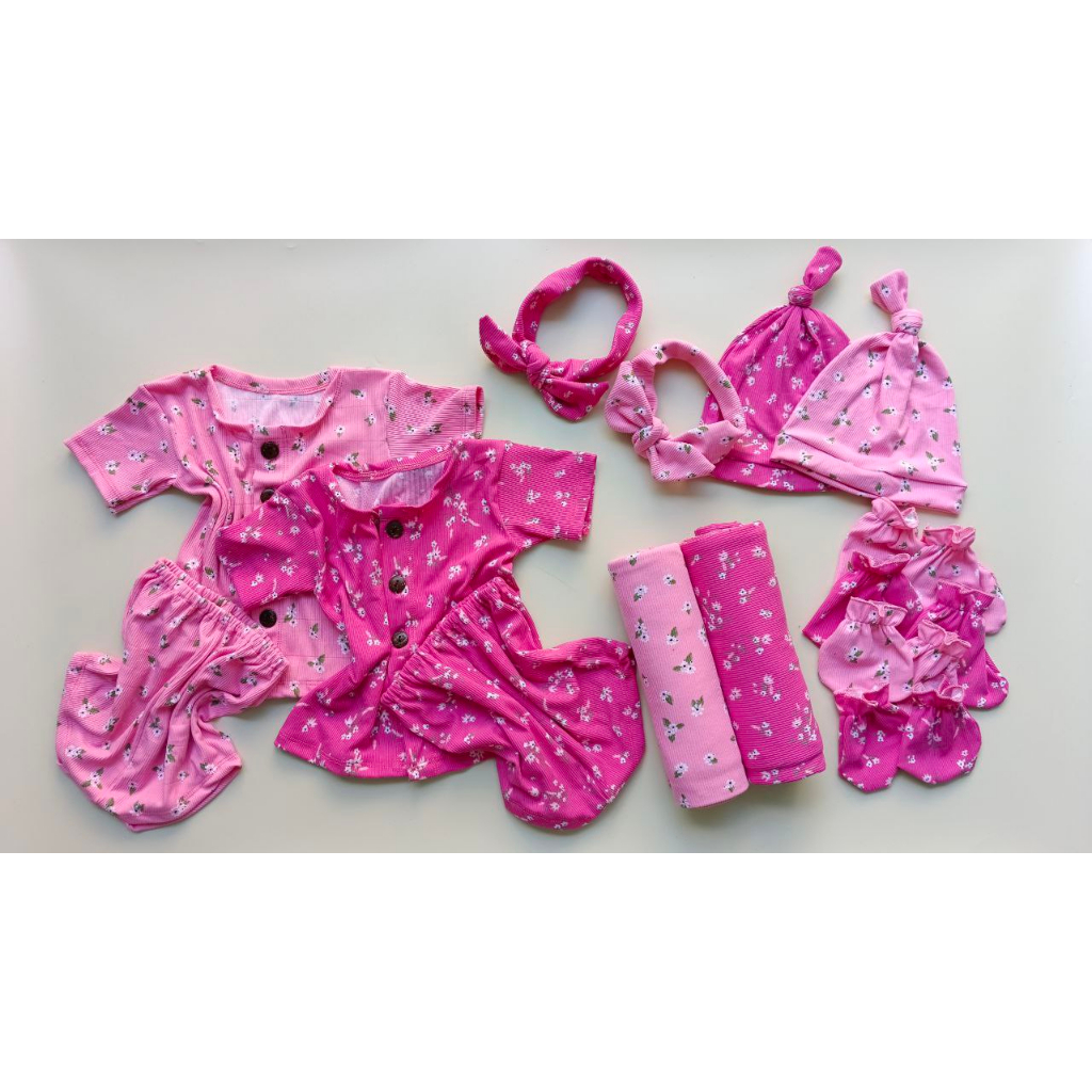 BEDONG BAYI SET BAJU / NEWBORN SET / BEDONG BAYI SET BAJU KANCING PREMIUM / SWADDLE SET NEWBORN