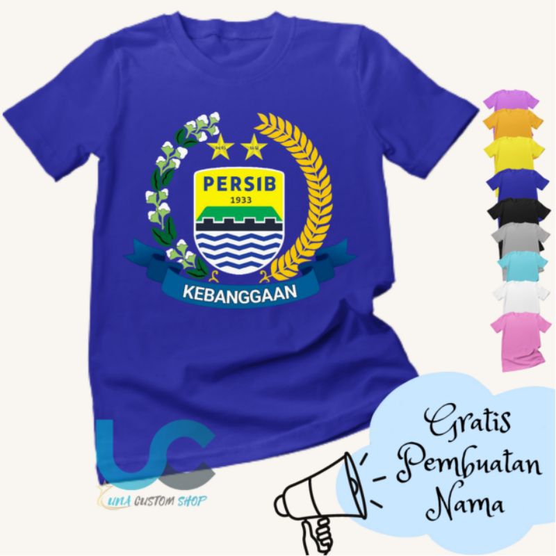 Kaos Anak Persib | Baju Anak Persib | Kaos Anak Sablon | Kaos Anak Custom Terbaru (FREE NAMA)