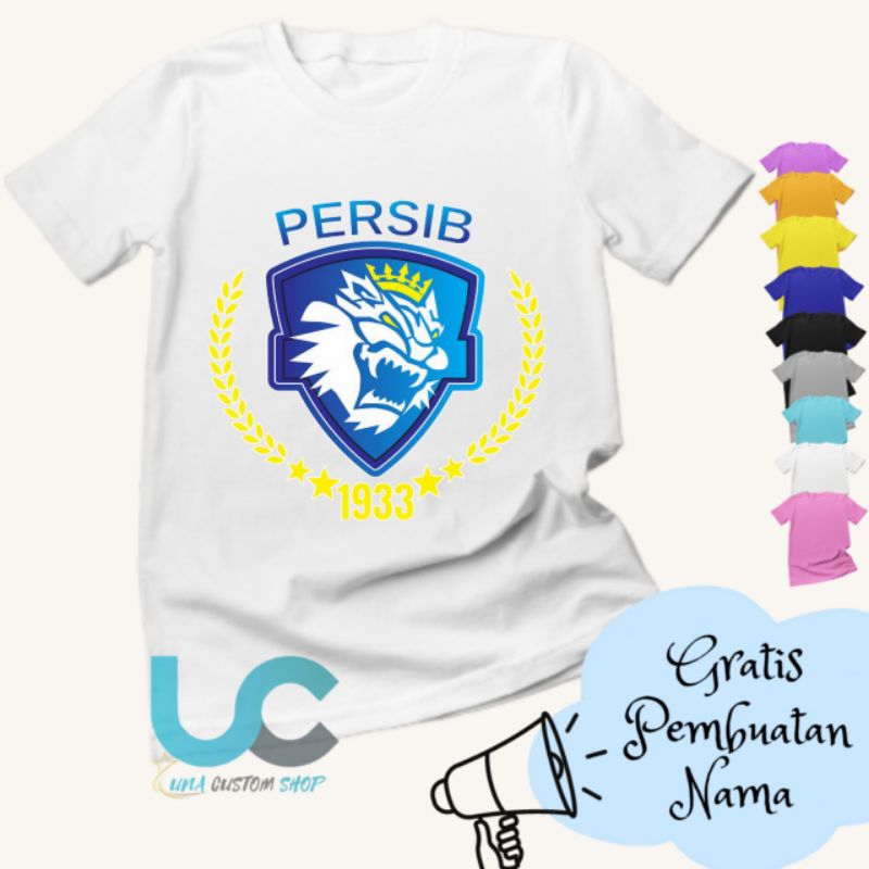 Kaos Anak Persib | Baju Anak Persib | Kaos Anak Sablon | Kaos Anak Custom Terbaru (FREE NAMA)