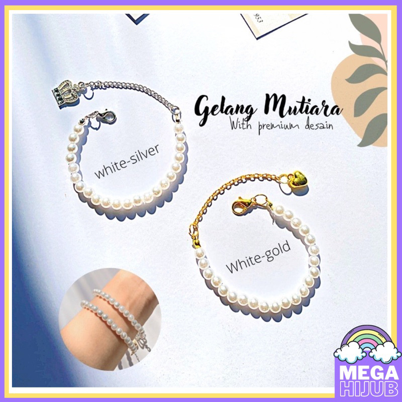 (mutiara mini) Gelang Tangan Mutiara Mini Series / Gelang Mutiara Ujung Karakter