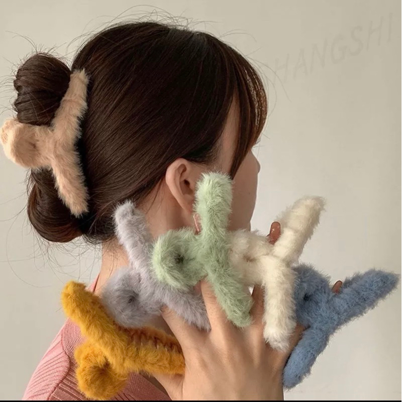 Jedai Jepit Rambut 11cm Bulu Wanita Gaya Korea Aksesoris Rambut Wanita/Bahan Wol Bulu Gaya Korea Wanita Fashion