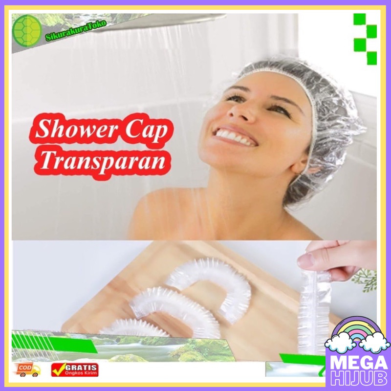 Plastik penutup Rambut Shower Cap Transparan