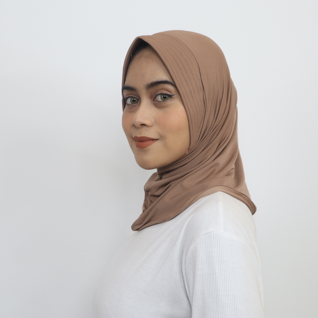 𝗪𝗶𝗻𝗱𝗮 𝗣𝗿𝗮𝗱𝗶𝘁𝗮 Jilbab Instan Hijab Sport Kerudung Bergo Olahraga Volly Pendek Size S Premium