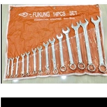 kunci ringpas set 14pcs 8-32 ring pas fukung brand fk 14pcs 832 combination wrench set kunci kombina