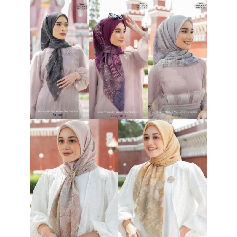 [GEULIS.ID] DISNEY MICKEY MOUSE CITY SCARVES GEULIS