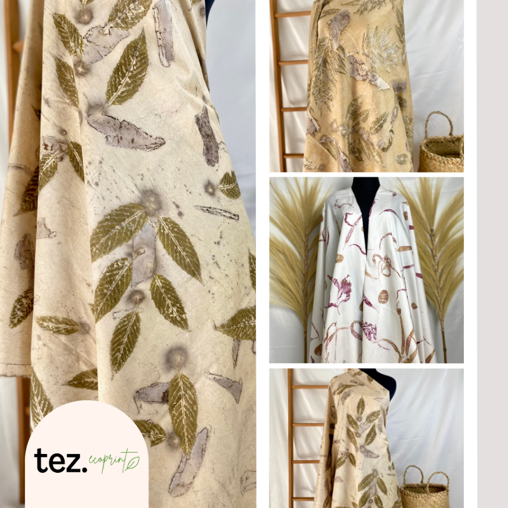 Ecoprint Kain | TEZ | Bahan Katun Sutra