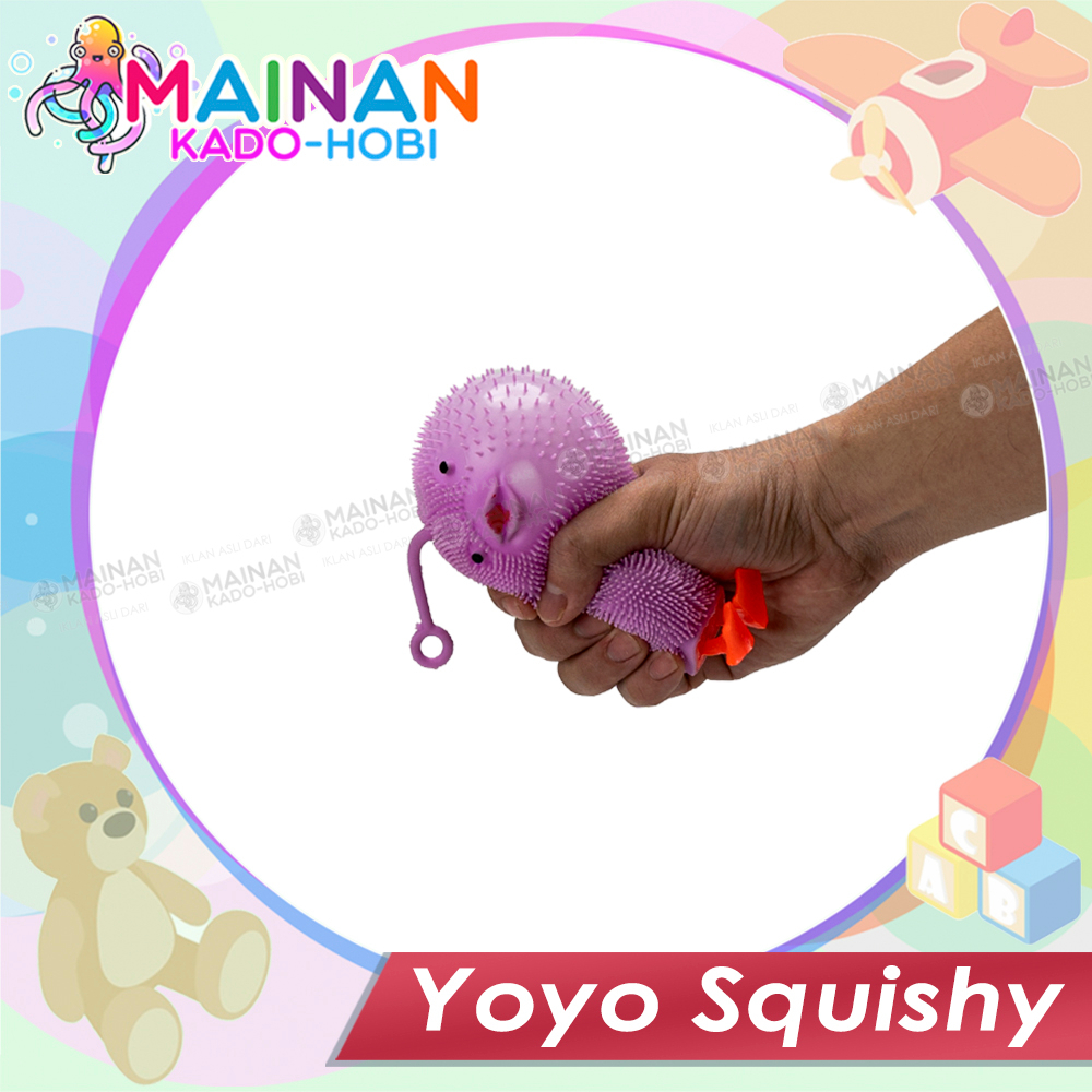 MAINAN EDUKASI ANAK YOYO SQUISHY UBUR JELLY KARAKTER LED MINION