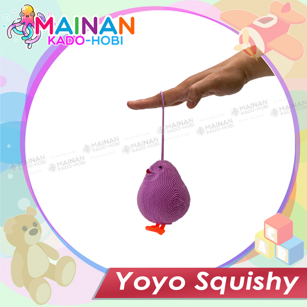 MAINAN EDUKASI ANAK YOYO SQUISHY UBUR JELLY KARAKTER LED MINION