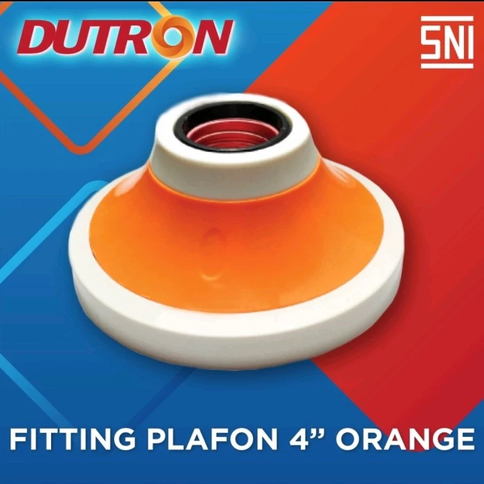 Fitting Lampu Plafon Bulat Fiting Lampu Plafon Bulat 4 inch E27 DUTRON ORANGE