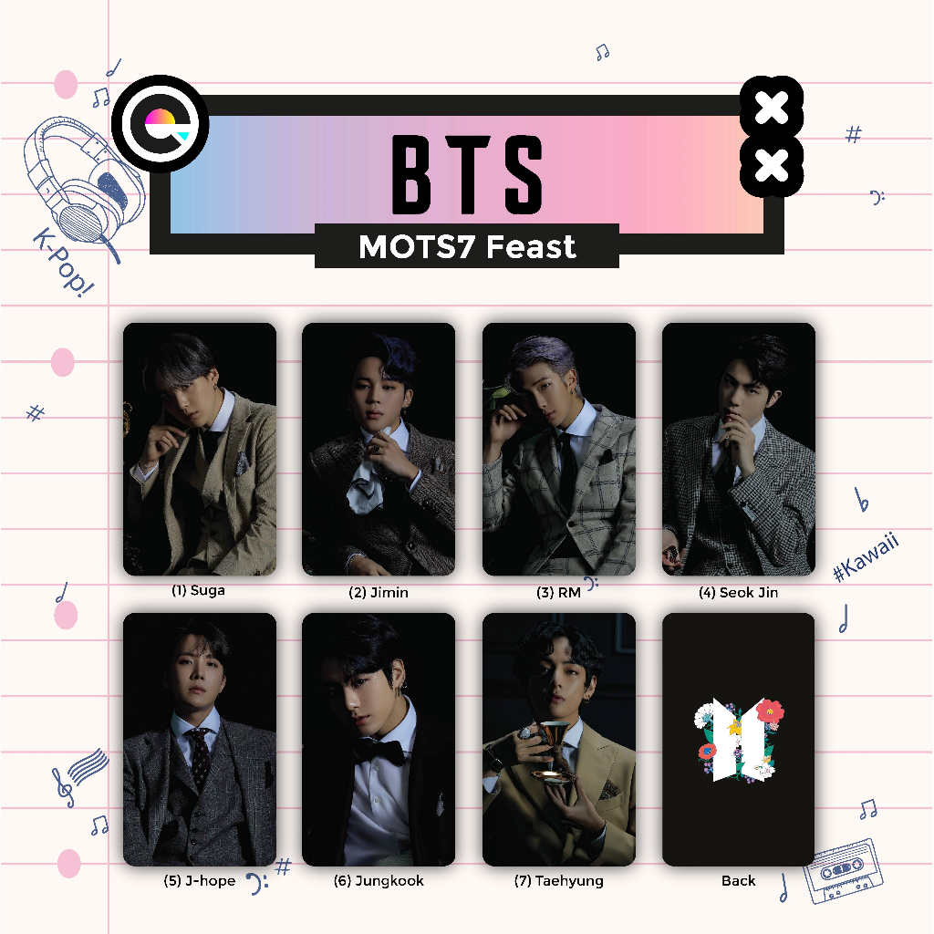 Photocard BTS MOTS7 Feast album foto PC 400gsm