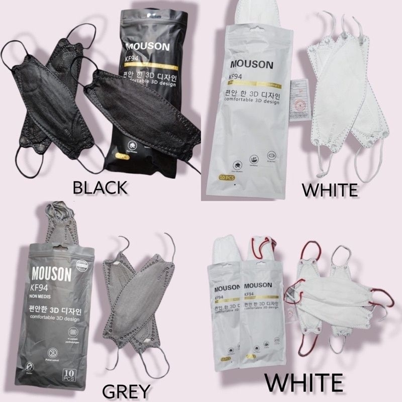 PAKET HEMAT 5PACK [ 50PCS ] MASKER KF94 4PLY / MASKER KOREA KF94 /KF MOUSON