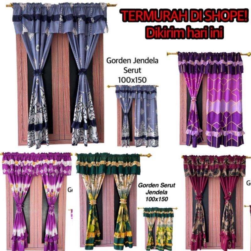 Gorden serut jendela 50+ pilihan motif